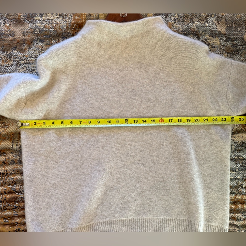 Vince Soft Taupe Cashmere Turtleneck Sweater - Picture 3 of 5